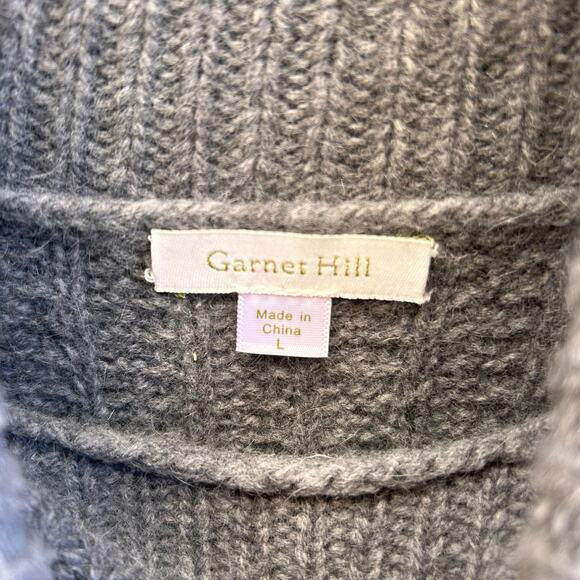 Garnet Hill Angora Lambswool Turtleneck Sweater Size Large - Picture 3 of 6